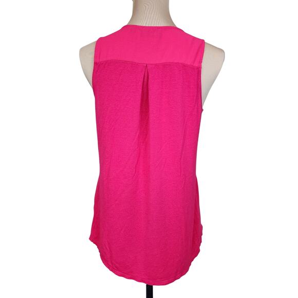 Tempted Hot Pink Medium Zip Tank Top - Picture 2 of 5